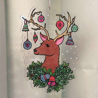 Deer with ornaments ornament