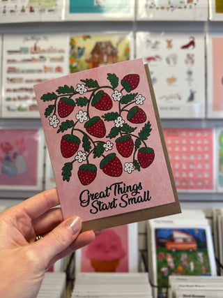 Great things Start Small Strawberries Card