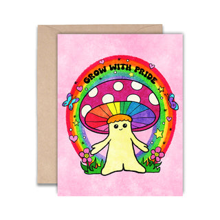 Grow With Pride Mushroom Card