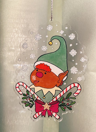 Elf eating snowflakes