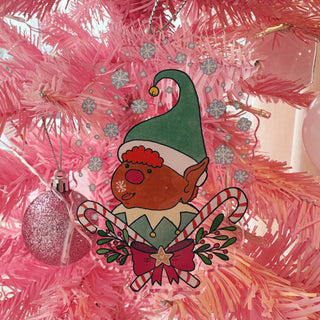 Elf eating snowflakes