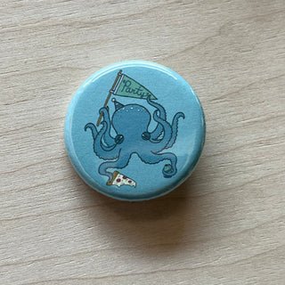 Octopus Party 1.25" Button