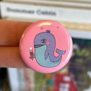 Whale w/ Ice Cream Button