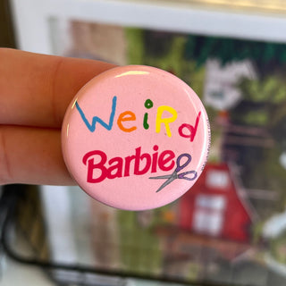 Weird Barbie Button