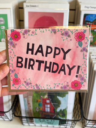 Happy Birthday Pink Card