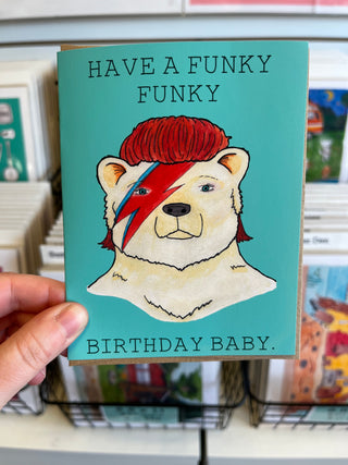 Bowie Bear Birthday Card