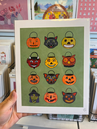 Trick or Treat Pails Halloween Print
