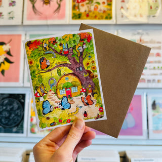 Butterfly House Card