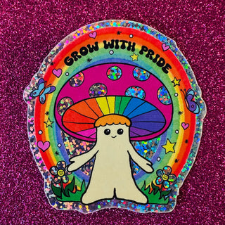Grow with Pride Vinyl Sticker