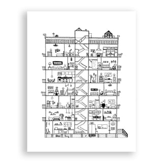 Apartment Cross-Section Print
