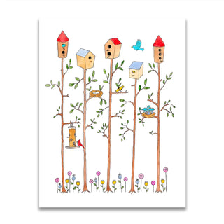 Birdhouses Print