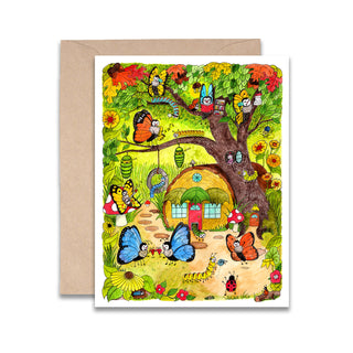 Butterfly House Card