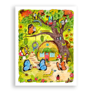 Butterfly House Print