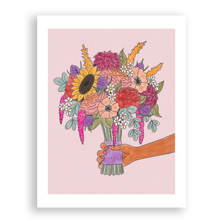 Hand w/ Bouquet Print