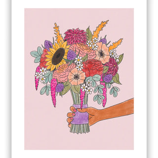 Hand w/ Bouquet Print