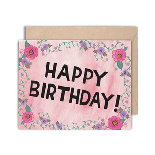 Happy Birthday Pink Card