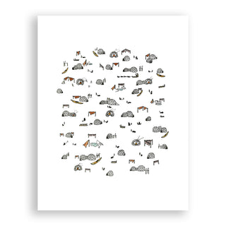 Igloo Village Print