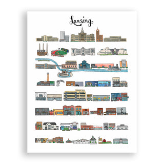 Lansing, Michigan Print