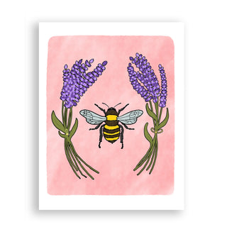 Lavender + Bee Print