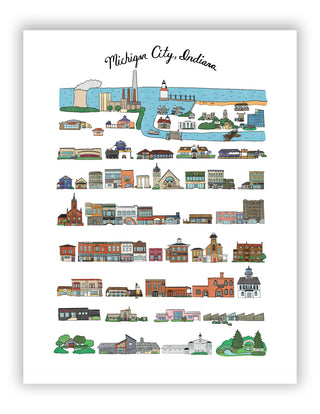 Michigan City, IN Print
