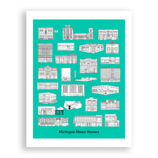 Michigan Music Venues Print