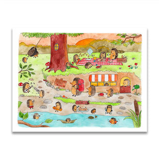 Porcupine Picnic Print