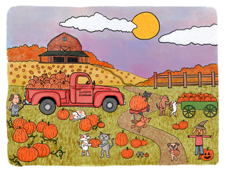 Pupper's Pumpkin Patch Print