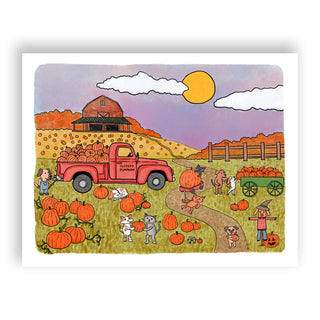 Pupper's Pumpkin Patch Print