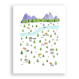 Tiny Campground Print