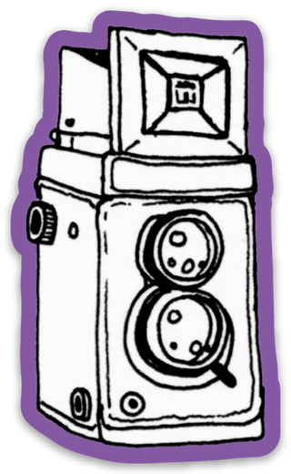 Rollieflex Camera Vinyl Sticker