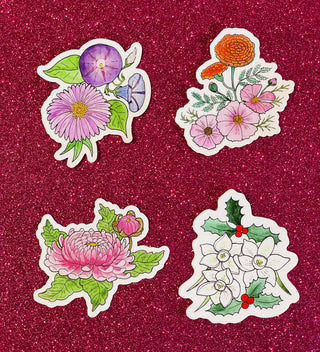 Birth Flower Sticker set.