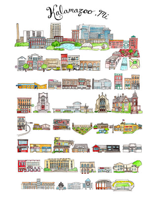 Kalamazoo, Michigan Print