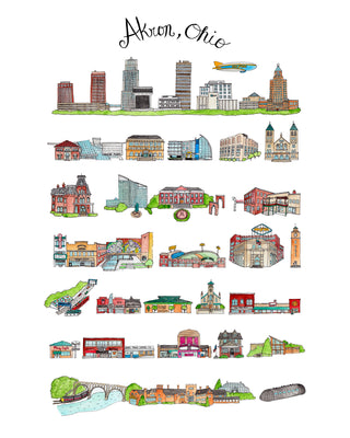 Akron, Ohio Print