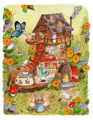 Mouse House Print