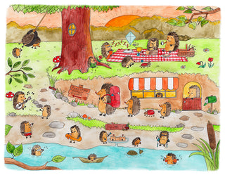 Porcupine Picnic Print