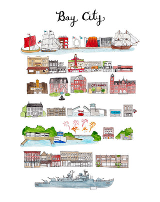 Bay City, Michigan Print
