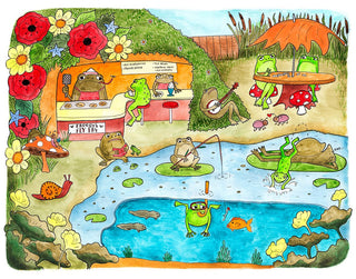 Frog Diner Print