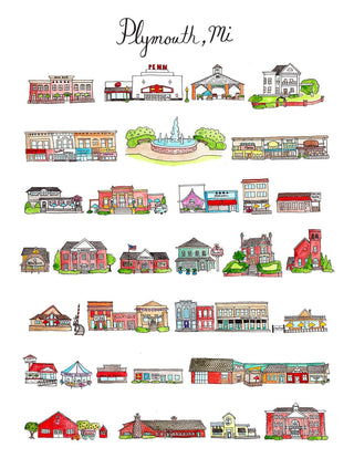 Plymouth, MI print