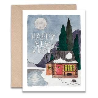 Happy New Year Cabin Card