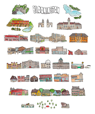 Bloomington Indiana print