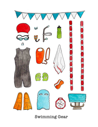 Swimming Gear Print