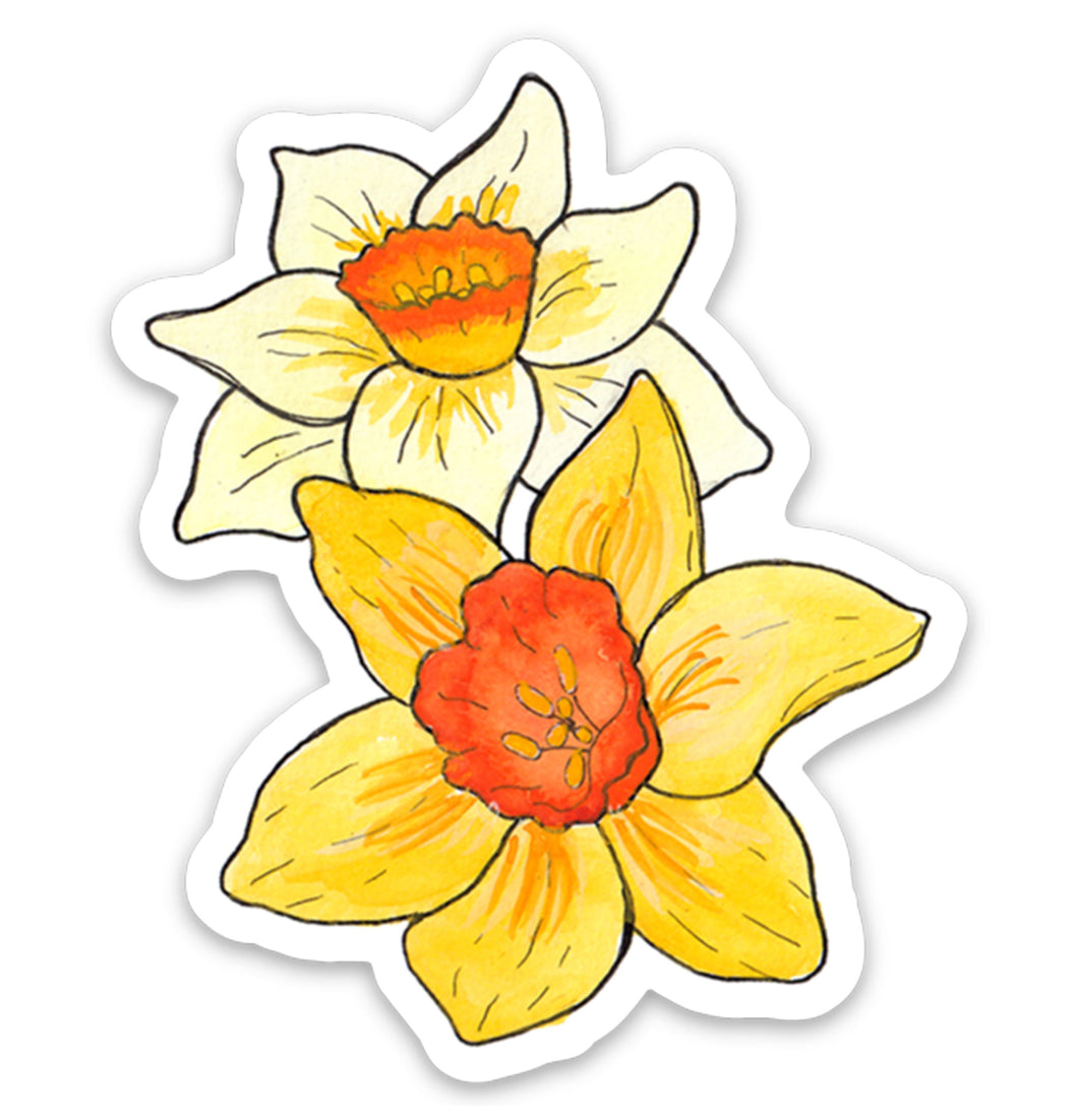 Daffodil  March birth flower Vinyl Sticker