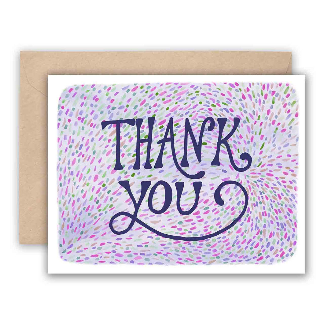 Thank You Card - Purple Watercolor