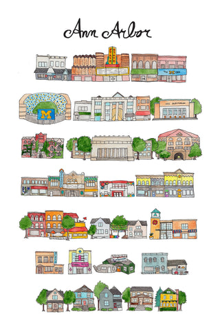 Ann Arbor, Michigan Print