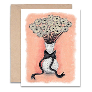 White Floral Pastel Bouquet Card