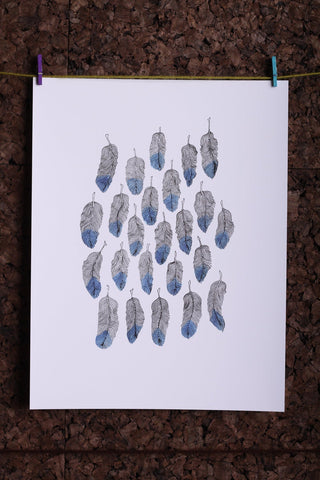 Ink Feathers Print