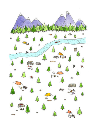 Tiny Campground Print