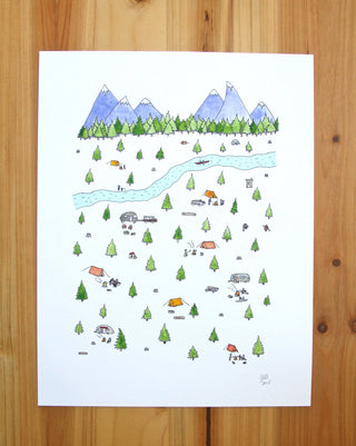 Tiny Campground Print