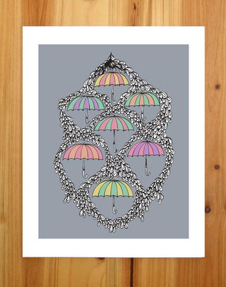 Umbrellas Print