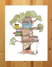 Load image into Gallery viewer, Tree House print
